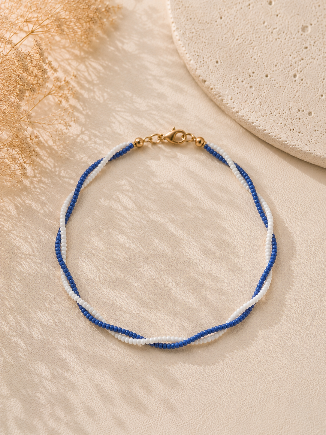 COLLIER RAS DE COU BLEU AZUR